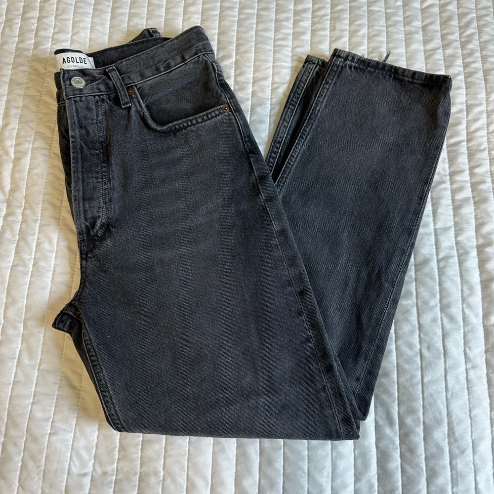AGOLDE High Rise Jeans - Black Wash